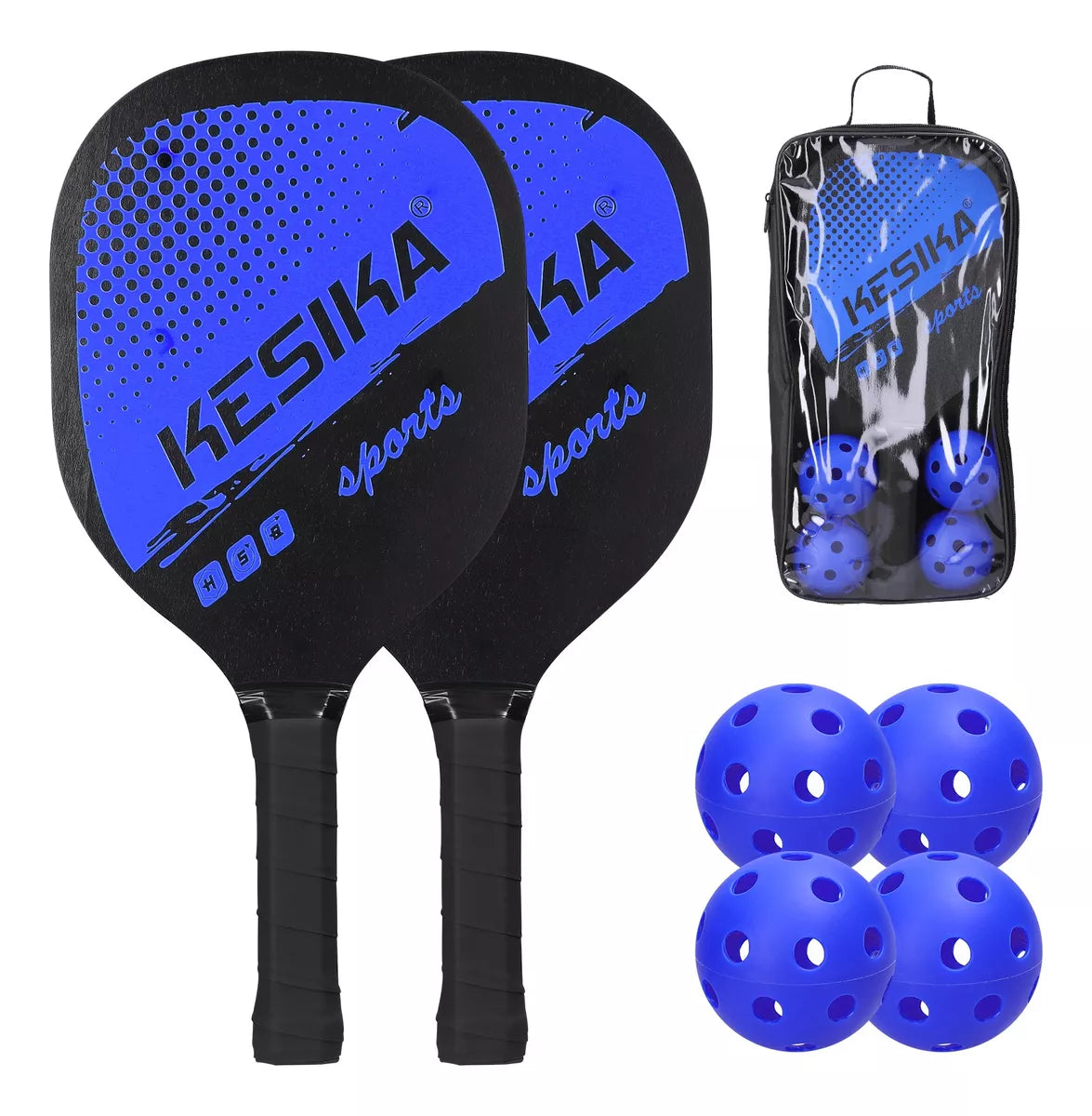 Pickleball Kit 2 Raquetas Juego y 4 pelotas (iniciales)