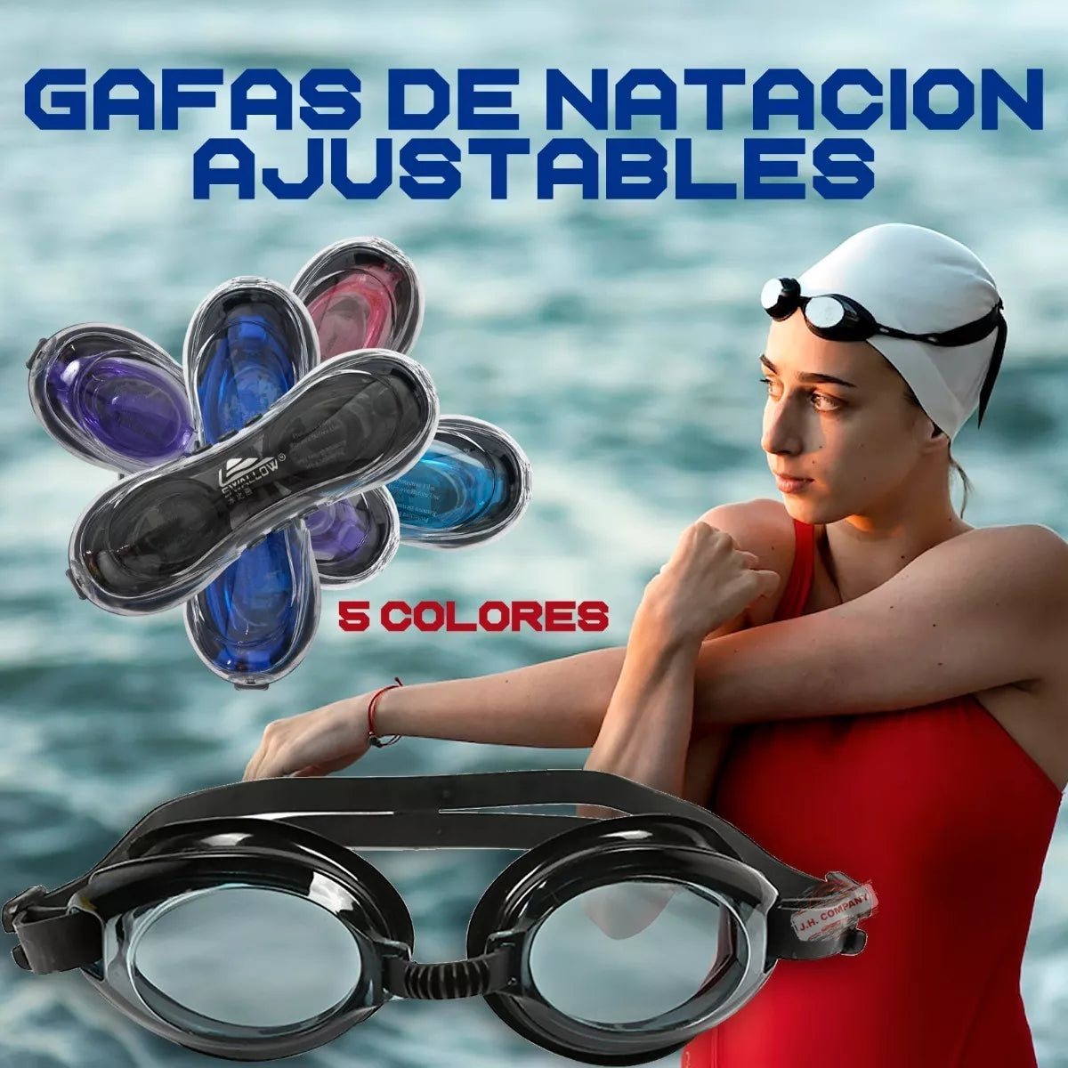 Gogles de Natacion Profesional con Proteccion UV