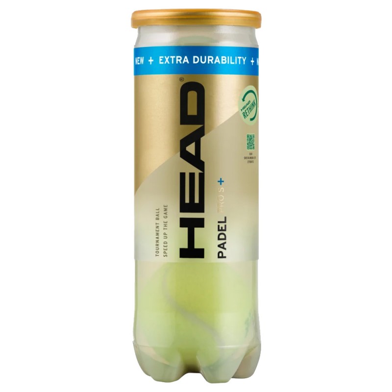 Pelotas De Pádel Head Padel Pro S Plus + Tubo con 3 Pelotas