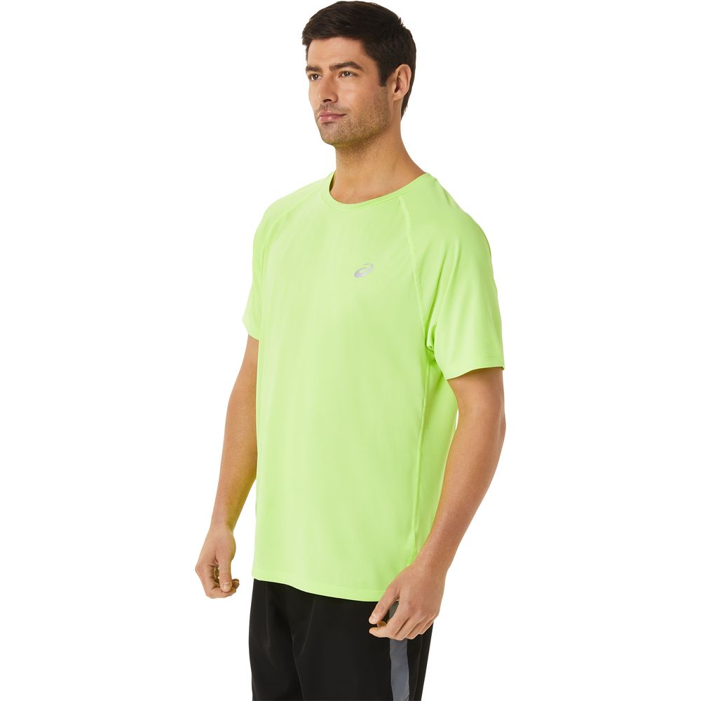 PLAYERA ASICS HAZARD GREEN READY SET T-SHIRT PARA HOMBRE