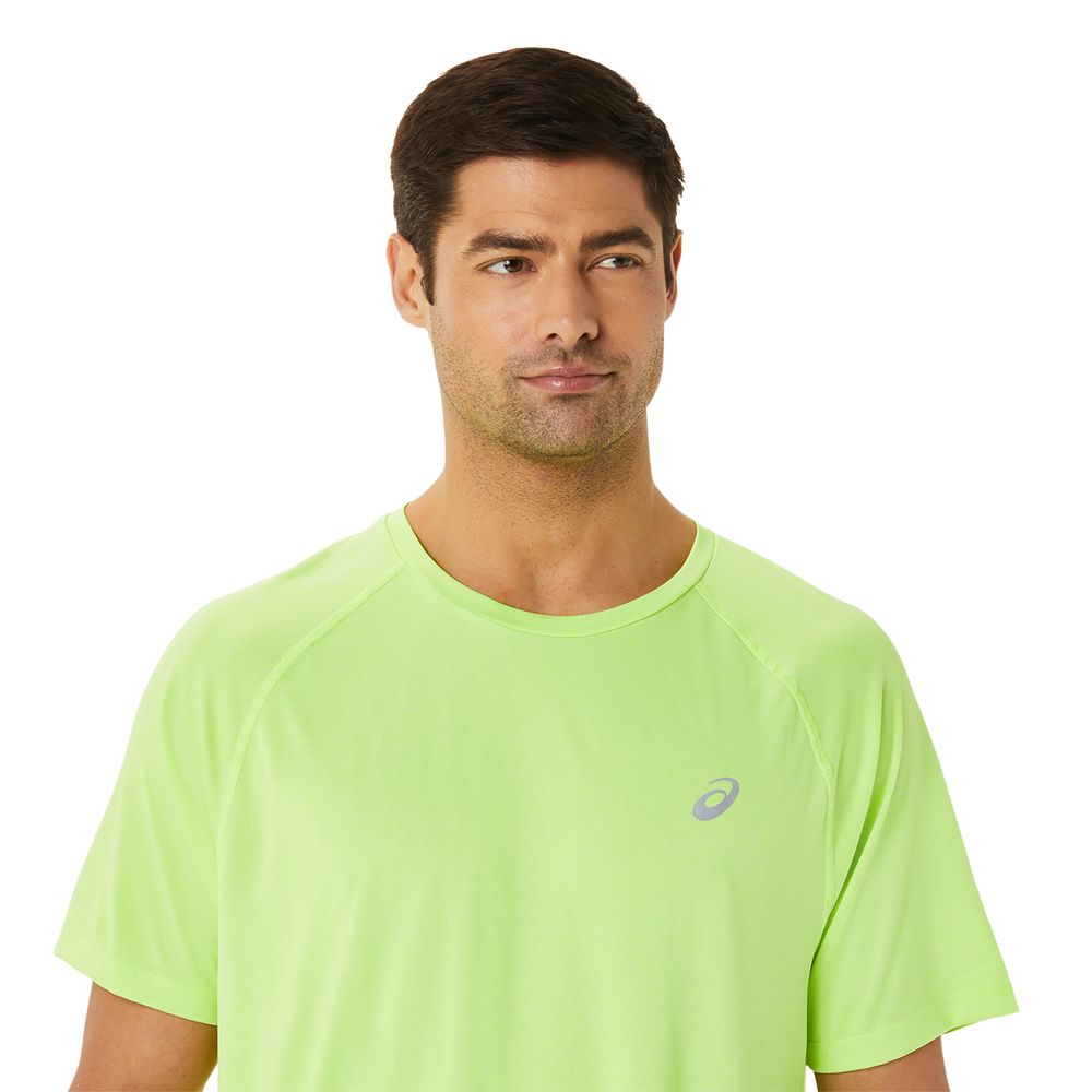 PLAYERA ASICS HAZARD GREEN READY SET T-SHIRT PARA HOMBRE