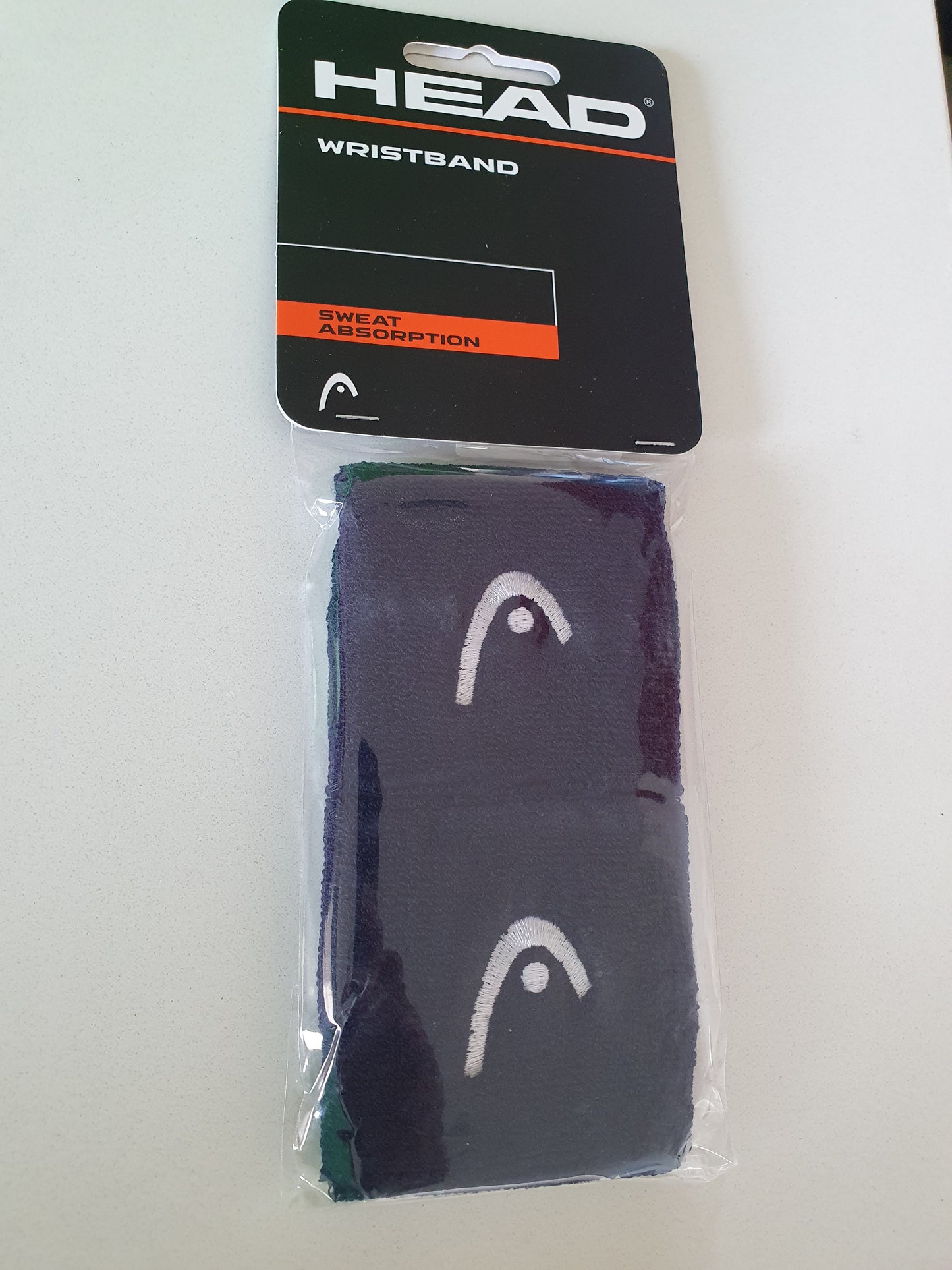 PACK 2 MUÑEQUERAS 10CM DOBLE ANCHO HEAD AZUL