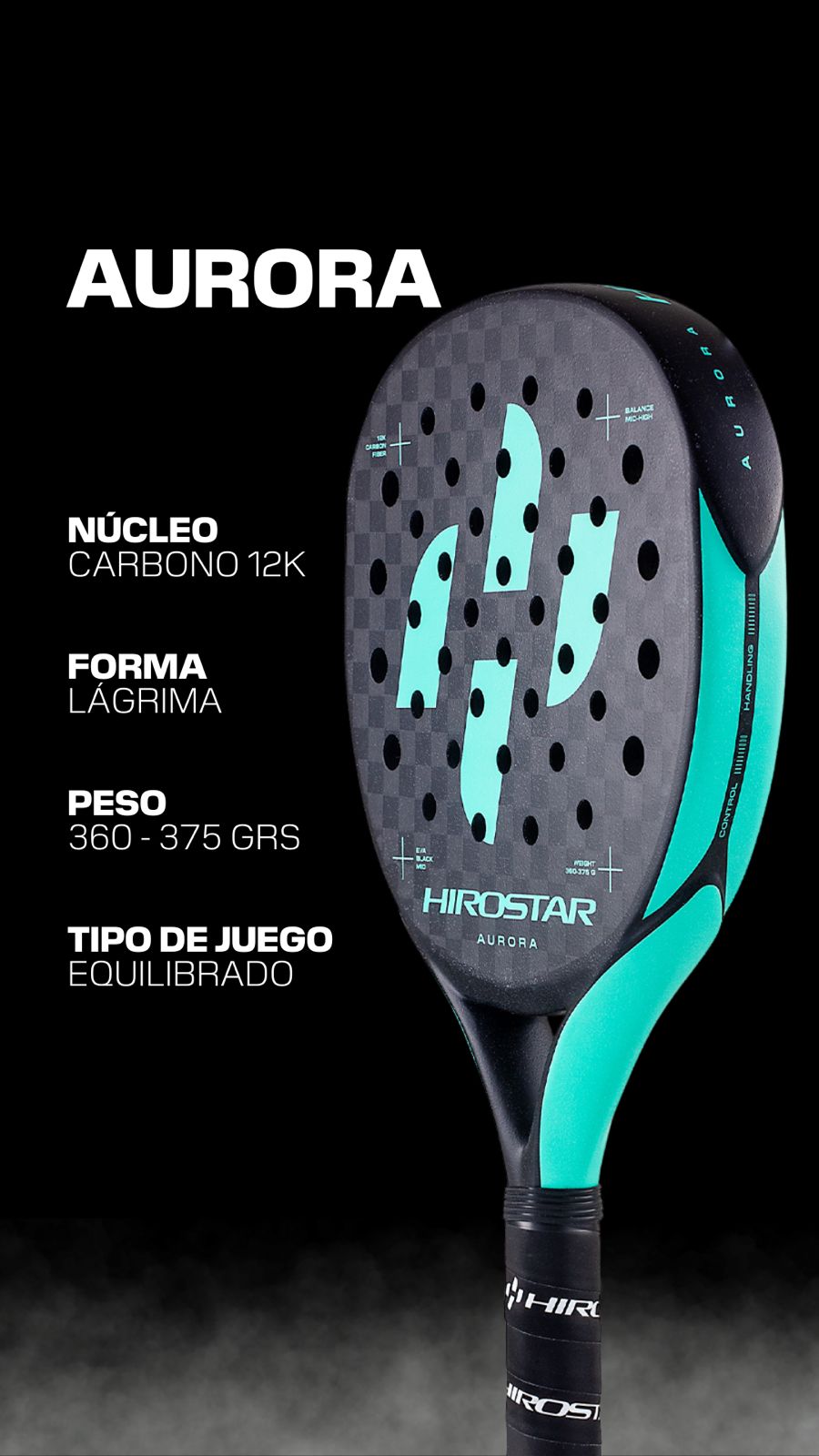 Pala de Pádel Hirostar Aurora 24 - Balanceada y de Alto Rendimiento