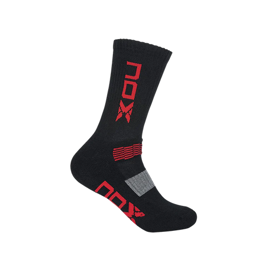 Calcetin Tecnico Nox para Padel Negro/Rojo