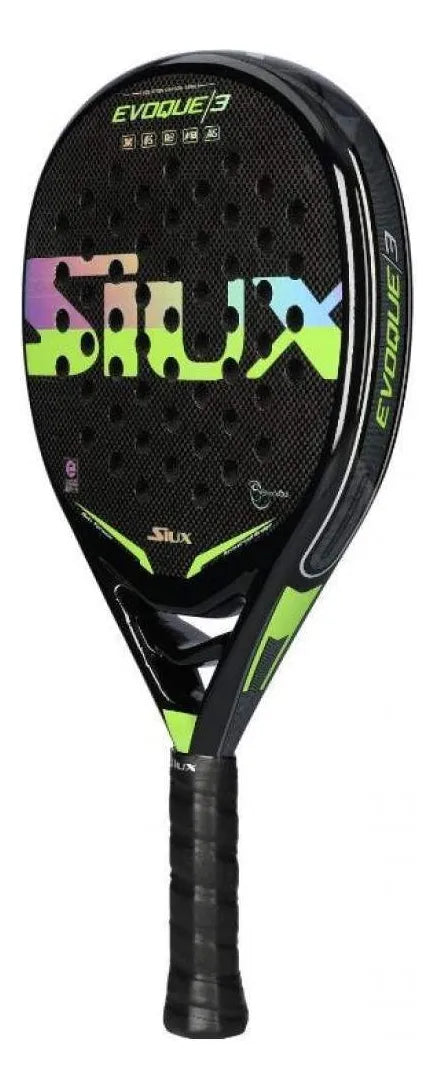 Pala Padel Siux Evoque 3 Carbono 3k Negro