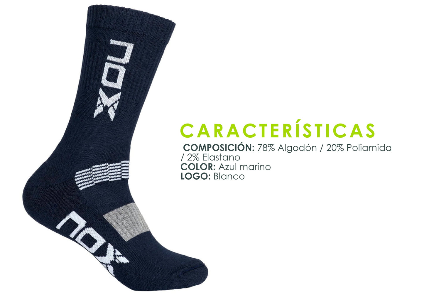 Calcetin Tecnico Nox para Padel Azul/Blanco