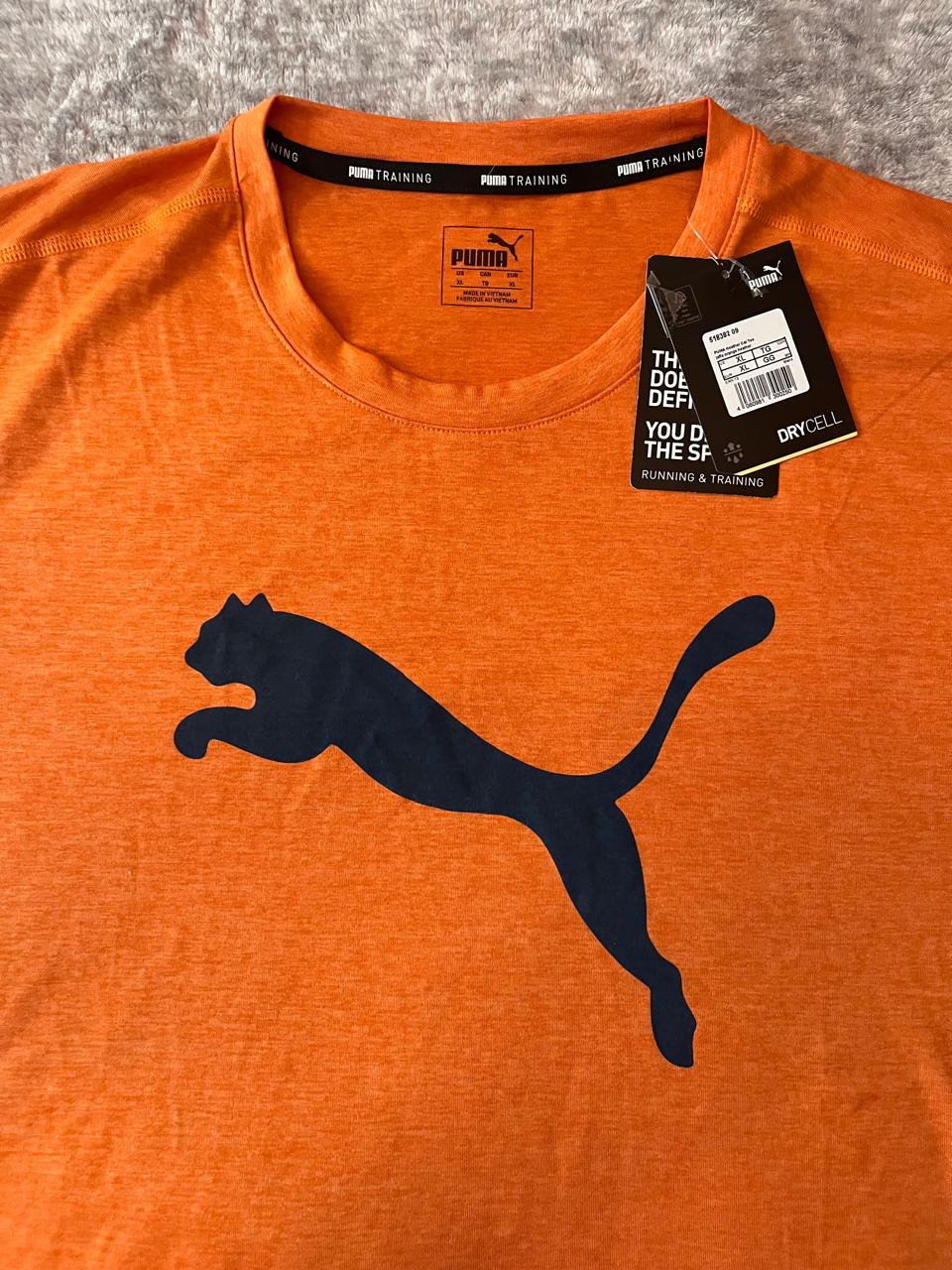 Playera Puma Anaranjada Heather Cat