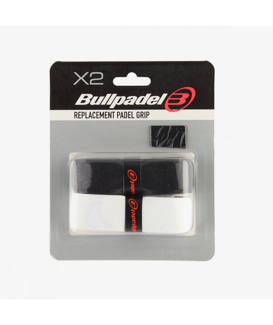 Blister Bullpadel 2 Grips Reemplazo GR-1210 Negro Blanco