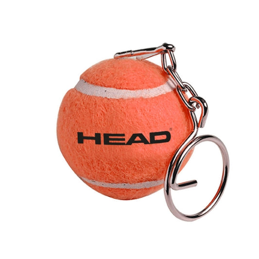 Head Mini Tennis Ball Keychain Llavero Padel y Tenis Anaranjado