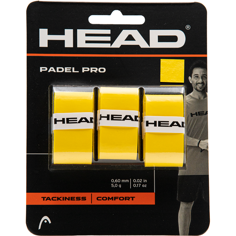 3 Nastri Over Grip Raquex Evade Per Padel E Tennis – Giallo, Antiscivolo E Avvolgente