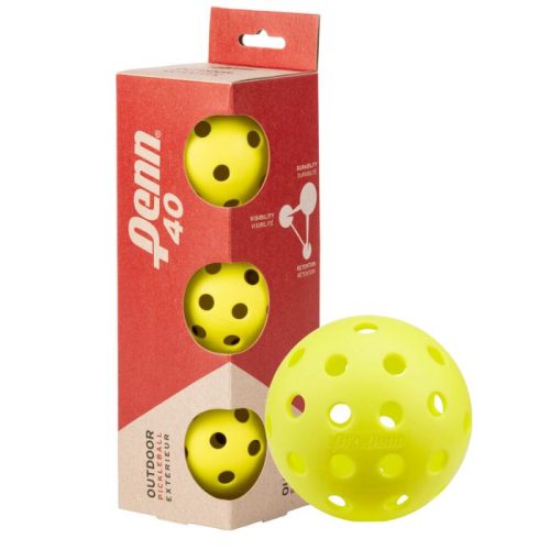 Penn 40 bolas Pelotas de Pickleball Exteriores Amarillas 1 Tubo